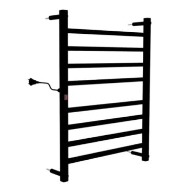 Imagem de Toalheiro elétrico de duas camadas - aquece e seca toalhas Toalheiro elétrico de 110 V (Preto - 127V)