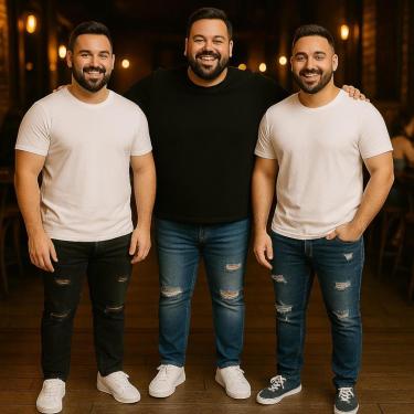 Imagem de Kit 3 CALÇAS JEANS Masculina RASGADA Plus Size Grande Tamanho 44 46 48 Reforçada 1096-Masculino