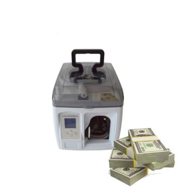 Imagem de INTBUYING Máquina de encadernação de moeda, fita de papel, máquina de encadernação inteligente de dinheiro, máquina de notas bancárias, 110 v para embalar dinheiro
