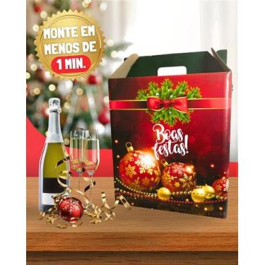 Imagem de Caixa Cesta Natal - Embalagem Maleta - Papelão - 10 unidades - no-bran