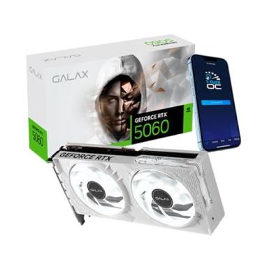 Imagem de PLACA DE VIDEO NV RTX5060 8GB BLACK GF 1-CLICK OC WHITE LAUNCH EDITION 128BITS GDDR7 GALAX 56NSN8MDCQLE