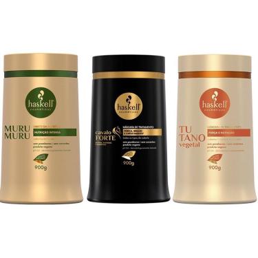 Imagem de Kit Máscaras Cavalo Forte Tutano Murumuru 900Gr Haskell