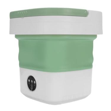 Imagem de Zerodis Mini Máquina de Lavar Portáteis Máquina de Lavanderia Portátil de Roupa Com 3 Modos de Limpeza de Lavar Pequenas Roupas de Lavagem Dobrável para Apartamentos Viagens e RV Mini (Verde)