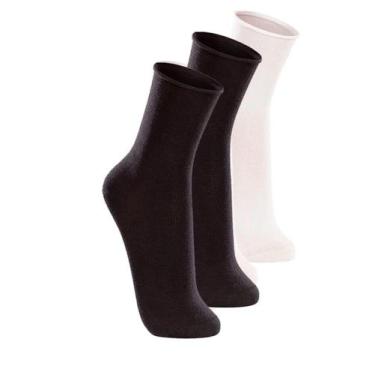 Imagem de Kit com 3 Pares de Meias sem Punho Casual Lupo 1275-011 Colorido, Pret