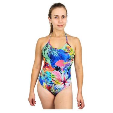 Imagem de Maiô Praia Natação Frente Única Com Bojo - Suport Fitness, Lirios, GG