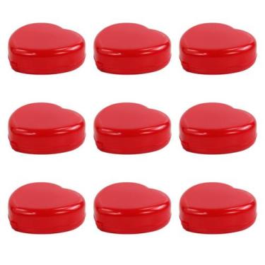 Imagem de Caixinha Acrílica 7cm Coração Vermelho Para Festas Com 50 Unidades - R