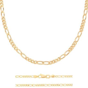 Imagem de Corrente Masculina Linda Banhada Ouro 18k Rommanel Elos Trabalhados