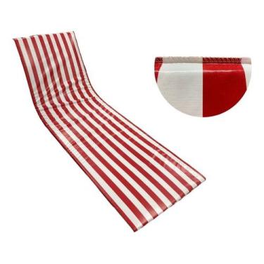 Imagem de Colchão Almofada Espreguiçadeira Dupla-face Listrado - DreamInBox