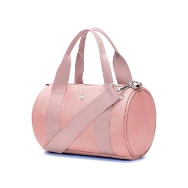 Imagem de ANKICK Mini bolsa de ginástica, bolsa tiracolo pequena, bolsa tiracolo para mulheres, homens, bolsa de treino, leve para fins de semana, viagens, esportes, ioga, fitness, dança, rosa, Esportes