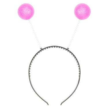 Imagem de Pink Alien Antenna Headband – Glitter Martian Bopper Costume Accessory for Kids and Adults, Halloween Dress-Up, Cosplay, Festivals, Birthday Parties, and Photo Props