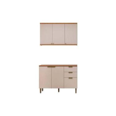 Imagem de Kit Cozinha Modulada 4 Peças Selene 2 Peças (1Balcão+1Aéreo) CP20 Jequ