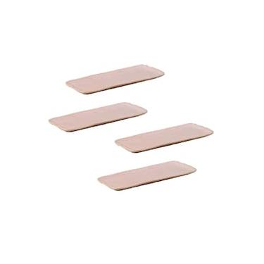 Imagem de Conjunto de Travessas Retangulares Pequenas Porto Brasil Orgânico Litchi 22x9,5cm - 4 Peças