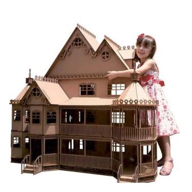 Imagem de Casa de Bonecas Escala Polly Mansão Ashley Natural - Darama