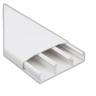 Imagem de Canaleta 3 Divisórias Cabos Fios Fita Dupla Face 2Mt Branco