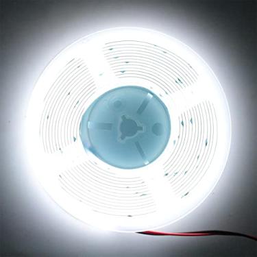 Imagem de Boarda Fita LED COB de 24 V, 320/384/528 LEDs/M, fita linear FCOB branca quente/natureza/fria, fita de LED FOB de alta densidade para festa, balcão, prateleira, decoração de casa (5M 320LEDs/m, branco