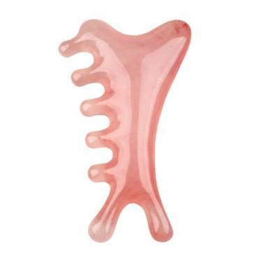 Imagem de Azheeuiy Pente massageador de couro cabeludo de resina 4 em 1 – Massageador de cabeça para crescimento do cabelo, ferramenta Gua Sha para rosto e corpo, massageador de couro cabeludo de resina natural