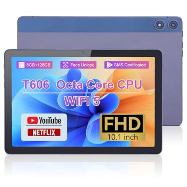 Imagem de C idea Tablet de 10,1 polegadas, tablet Android 12.0, 8 GB de RAM, 128 GB de ROM (1 TB TF), tela Full HD de 1920 x 1200, CPU Unisoc T606 de 8 núcleos, WiFi de 2,4 G/5G, câmera de 8 MP + 13 MP, bateria