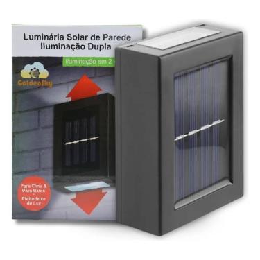 Imagem de 2X 2X Arandela Solar Slim 2 Focos Luminaria Parede Externa I