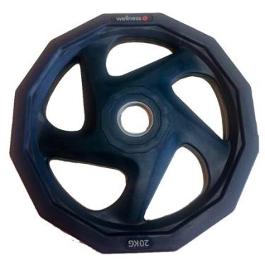 Imagem de Anilha 20,00Kg Rubber 5 Furos Wellness - WK011OUT [Remanufaturado] WK011OUT