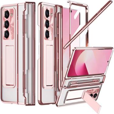 Imagem de Capa de telefone NINKI para Samsung Galaxy Z Fold 7 com suporte para c