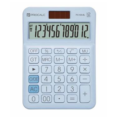 Imagem de Calculadora de mesa 12 dígitos PC108-BL - Procalc