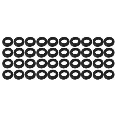 Imagem de Kit 40 Arruela Plástica Preta De Parafuso Afinação Bateria