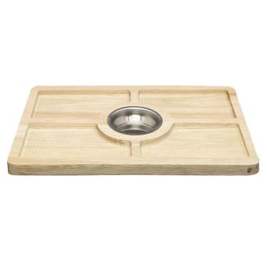 Imagem de Petisqueira Em Madeira Com Molheira Central 37X24,5X2Cm