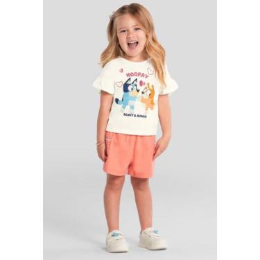Imagem de Blusa infantil menina da Bluey com glitter Brandili 1, 1, Natural