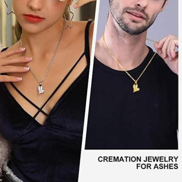 Imagem de Colar de urna de ampulheta para mulheres homens de aço inoxidável/18k 