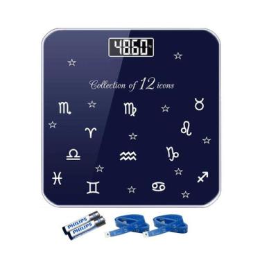 Imagem de Balança Digital Corporal Portátil Banheiro de Vidro Nível das Pilhas T