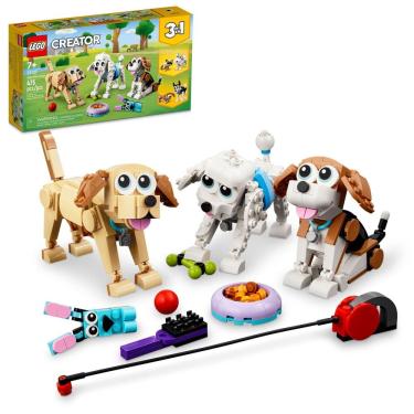 Imagem de Conjunto de brinquedos de construção LEGO Creator 3 em 1 Adorable Dogs 31137