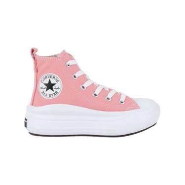 Imagem de Tênis Converse All Star Move Infantil Hi - Cano Médio, Original, Confortável, Ideal para o dia a dia, Estilo Clássico (Rosa Flamingo, BR, Criança de 4 a 8 anos, Numérico, 30)