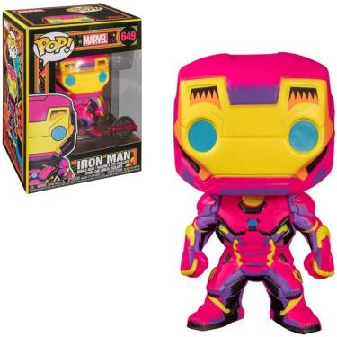 Imagem de Funko Pop Marvel 649 Iron Man Black Light