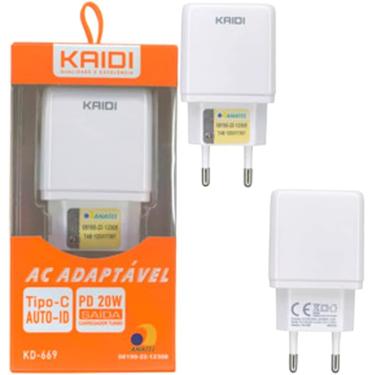 Imagem de Fonte Tomada Carregador Turbo Tipo-c 20w Kaidi
