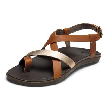 Imagem de OLUKAI sandália gladiadora feminina Upena, Mustard/Bubbly, 5