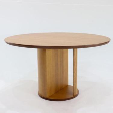 Imagem de Mesa de Jantar Redonda Roma Nacional Móveis 135 cm (larg) Tampo Madeir
