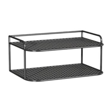 Imagem de predolo Prateleira de parede multifuncional resistente de camada dupla, prateleira flutuante para acessórios de TV e DVD player de quarto, 30x26x13cm