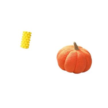 Imagem de Fenteer Vaso de Flores de Porcelana, Enfeite de Mesa com Almofada Decorativa de Pelúcia de Abóbora para Arranjo de Mesa, Sala de Estar E Quarto