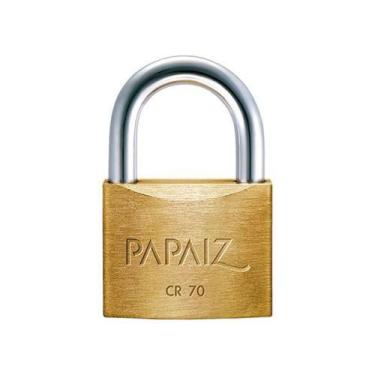 Imagem de Cadeado Papaiz 70mm Em Aço Inox, Zamac, Latão E Aço Carbono