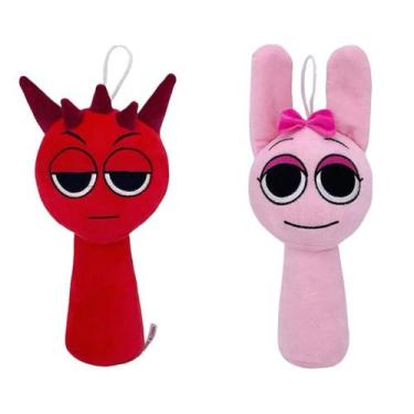 Imagem de Brinquedo de pelúcia Sprunki Game Wenda Grey 25 cm para crianças e adu