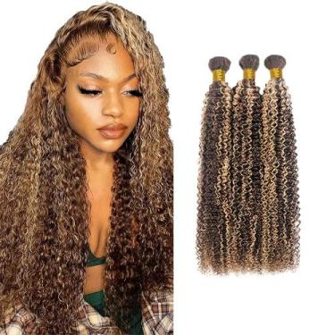 Imagem de Pacotes de cabelo HuxoWax Highlight P4/613 Kinky Curly 60-70 cm 3 paco