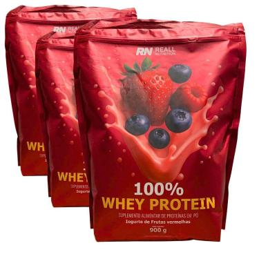 Imagem de Combo 3 Whey Protein Concentrado 100% Reall Nutrition 900g-Unissex