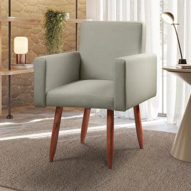 Imagem de Poltrona Decorativa-cadeira Escritório Nina Linho - Star Cf Bege