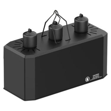 Imagem de MotiveTech Abajur triplo para répteis com orifícios de ventilação, alto desempenho, acessórios, abajur para dragão barbudo e cobra.