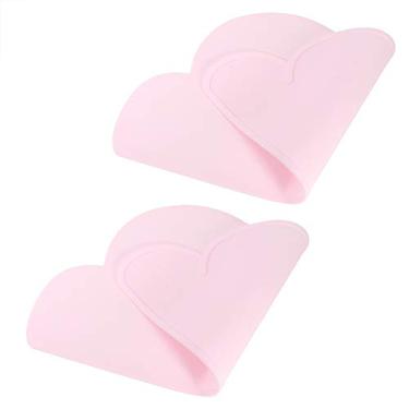Imagem de AYNEFY Jogos Americanos para Bebês, Tapetes de Mesa de Silicone, Jogo Americano de Alimentação Antiderrapante Com Formato de Nuvem, 2 Pacotes para Bebês e Crianças, 27 X 47,5 Cm (Rosa)
