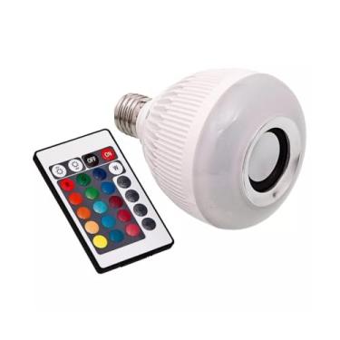 Imagem de Lampada Luz Led Rgb Bluetooth Música Caixa Som + Controle