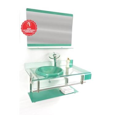 Imagem de Gabinete de Vidro 90cm para Banheiro Cuba Chapéu - Inglaterra  - EKASA