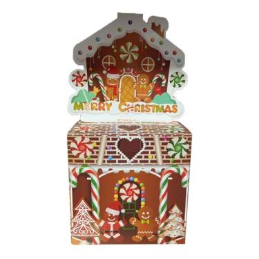 Imagem de Fancyes Cofrinho de Natal, caixa de presente, acessório inovador, suporte criativo, estojo removível para crianças, amigos, mulheres, homens, colegas, Homem-biscoito de Gengibre