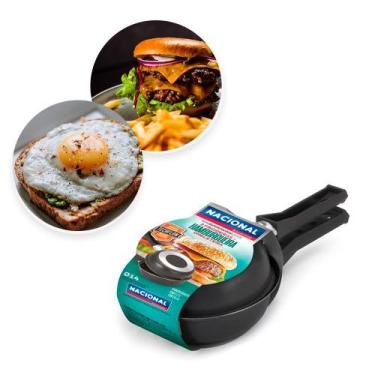 Imagem de Frigideira Dupla - 14cm Hamburguer e Omelete Antiaderente Panqueca Fri