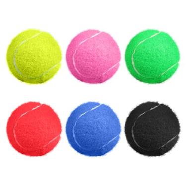 Imagem de Bolas de tênis duráveis de alta altitude para treinamento profissional e massagem 6 unidades altamente elásticas mais duráveis boas para bolas de treinamento para iniciantes